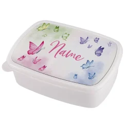 Schmetterlings-Lunchbox mit Ihrem Wunschnamen bedruckt