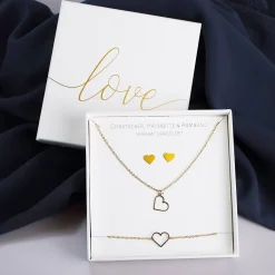 Schmuck-Geschenkset - Herzen aus Gold