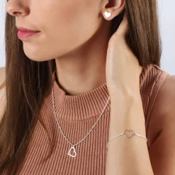 Schmuck-Geschenkset - Herzen aus Silber
