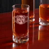 Schnapsglas mit Gravur eines Initials