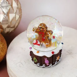 Schneekugel Lebkuchen-Mädchen und Junge