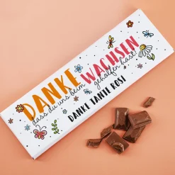 Schokolade als Dankeschön für Erzieher - Danke, dass Du uns beim Wachsen geholfen hast!