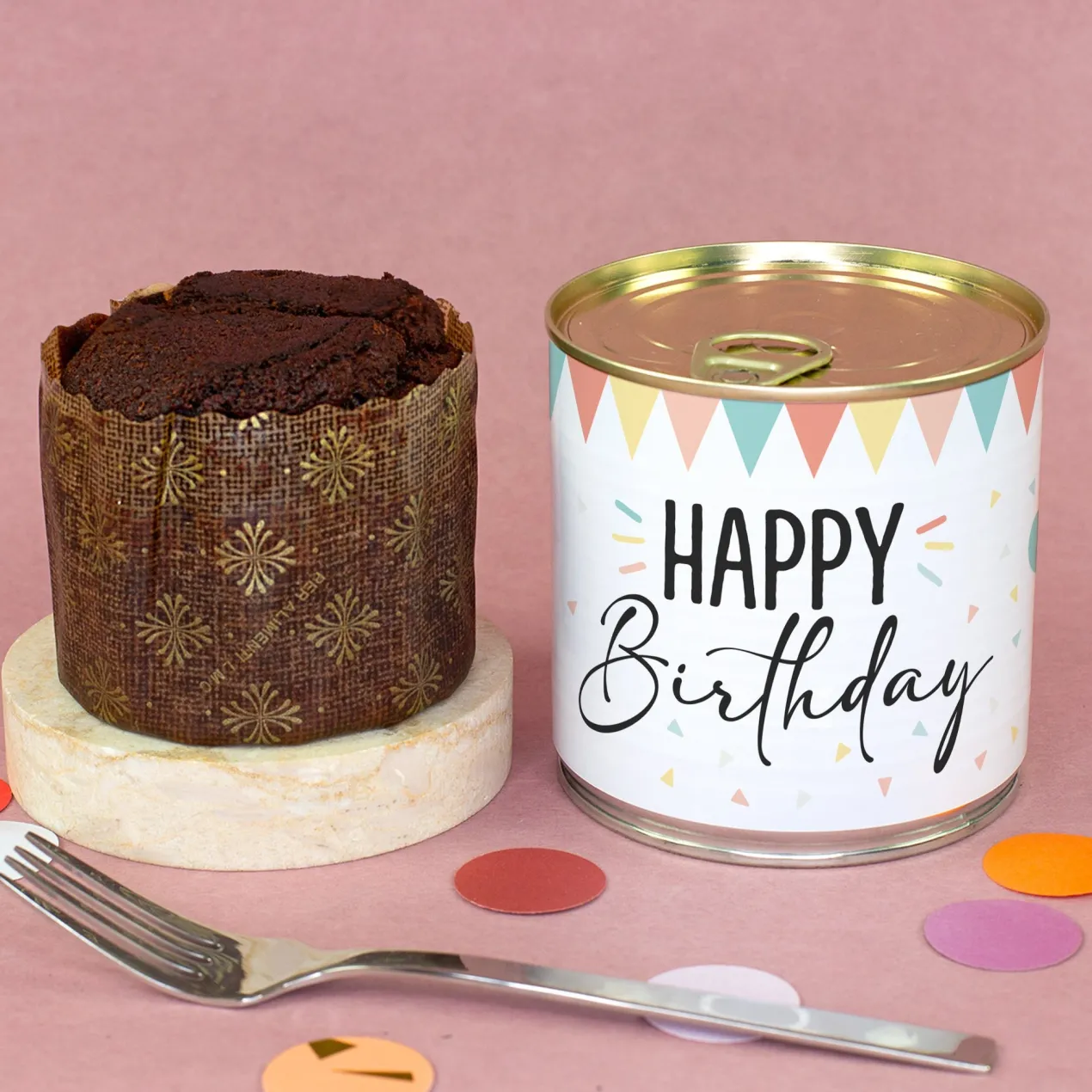 Schokoladen Brownie Kuchen in der Dose zum Geburtstag | Happy Birthday Geschenk in Bäckerqualität