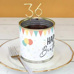 Schokoladen Brownie Kuchen in der Dose zum Geburtstag | Happy Birthday Geschenk in Bäckerqualität