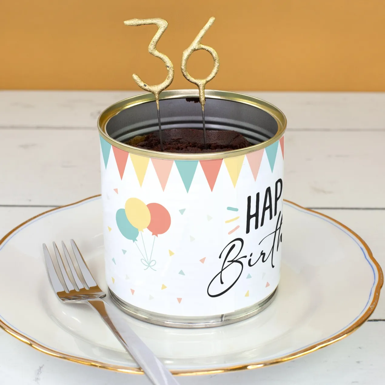Schokoladen Brownie Kuchen in der Dose zum Geburtstag | Happy Birthday Geschenk in Bäckerqualität