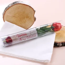 Schokoladen Rose mit persönlicher Botschaft
