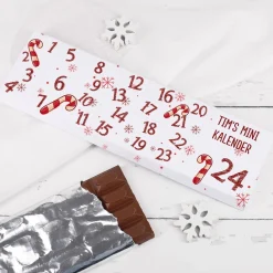 Schokoladentafel als Mini-Adventskalender mit Ihrem Wunschtext