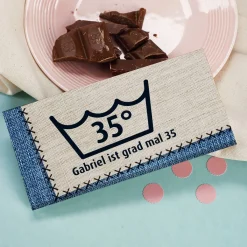 Schokolade zum Geburtstag -grad mal so alt- mit Name und Alter
