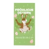 Schokolade zu Ostern mit Wunschtext und fröhlichem Osterhasenmotiv
