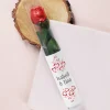 Schokorose mit Namensaufdruck und Herzmotiv