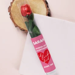 Schokorose - Scheiß auf Valentinstag... mit Name persönlich bedruckt