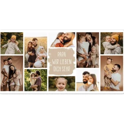 Schreibtischunterlage personalisiert mit 10 Fotos & Wunschtext | XXL Mousepad