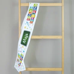 Schärpe - Endlich Schulkind - mit Ihrem Wunschnamen bedruckt