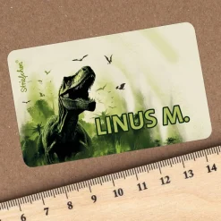 Schulaufkleber mit Dinosauriermotiv (T-Rex) 100 Stück