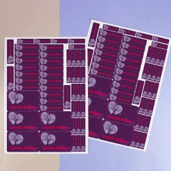 Schulaufkleber mit magischem Schmetterlings-Motiv und Name