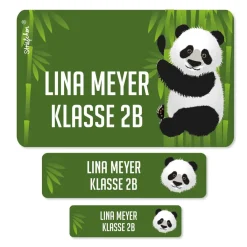 Schulaufkleber - Set mit Panda, in 3 Größen