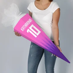 Schultüte für Fußballfans mit Name und Zahl