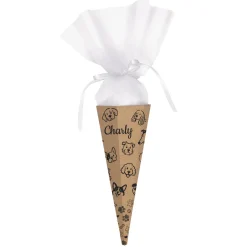 Schultüte für Hunde & Welpen personalisiert mit Name | 28 cm Zuckertüte für Hundeschule