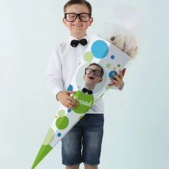 Schultüte für Jungen mit Foto und Name