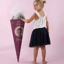 Schultüte in Tafeloptik mit Foto und Name