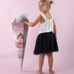Schultüte mit bezaubernder Ballerina und Name