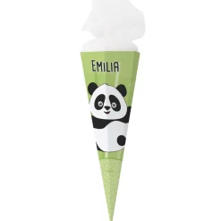 Schultüte mit Panda und Name