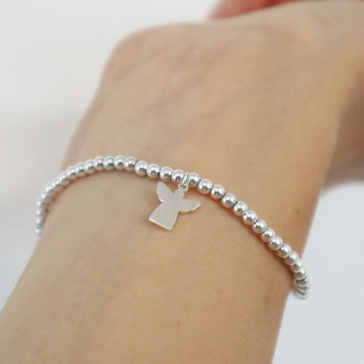 Schutzengel Armband zur Konfirmation in personalisierter Verpackung | Lila oder Türkis
