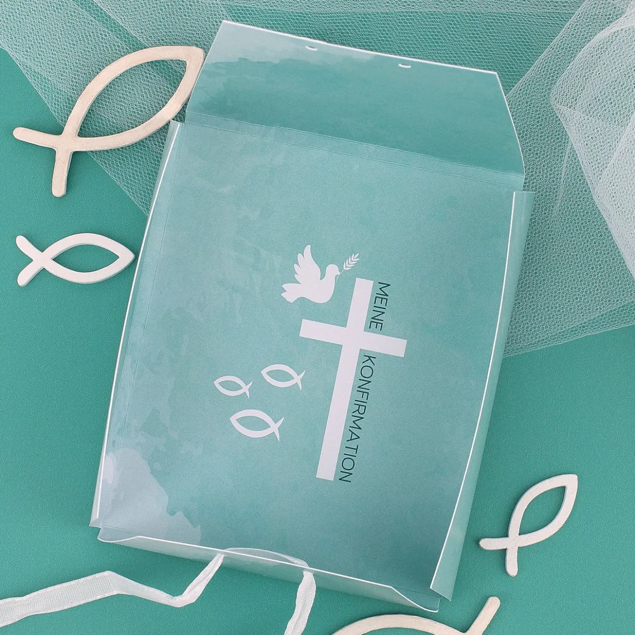 Schutzengel Armband zur Konfirmation in personalisierter Verpackung | Lila oder Türkis