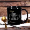 Schwarze individuelle Kaffeetasse - Kaffee schwarz, mit Milch oder Zucker