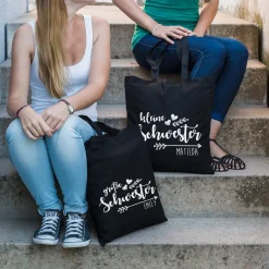Schwarzer Beutel im Set kleine Schwester große Schwester