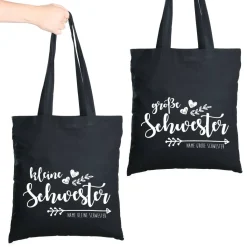 Schwarzer Beutel im Set kleine Schwester große Schwester