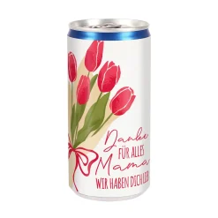 Secco Dose für Mama mit Tulpen Motiv | Secco als Geschenk zum Muttertag | 200 ml