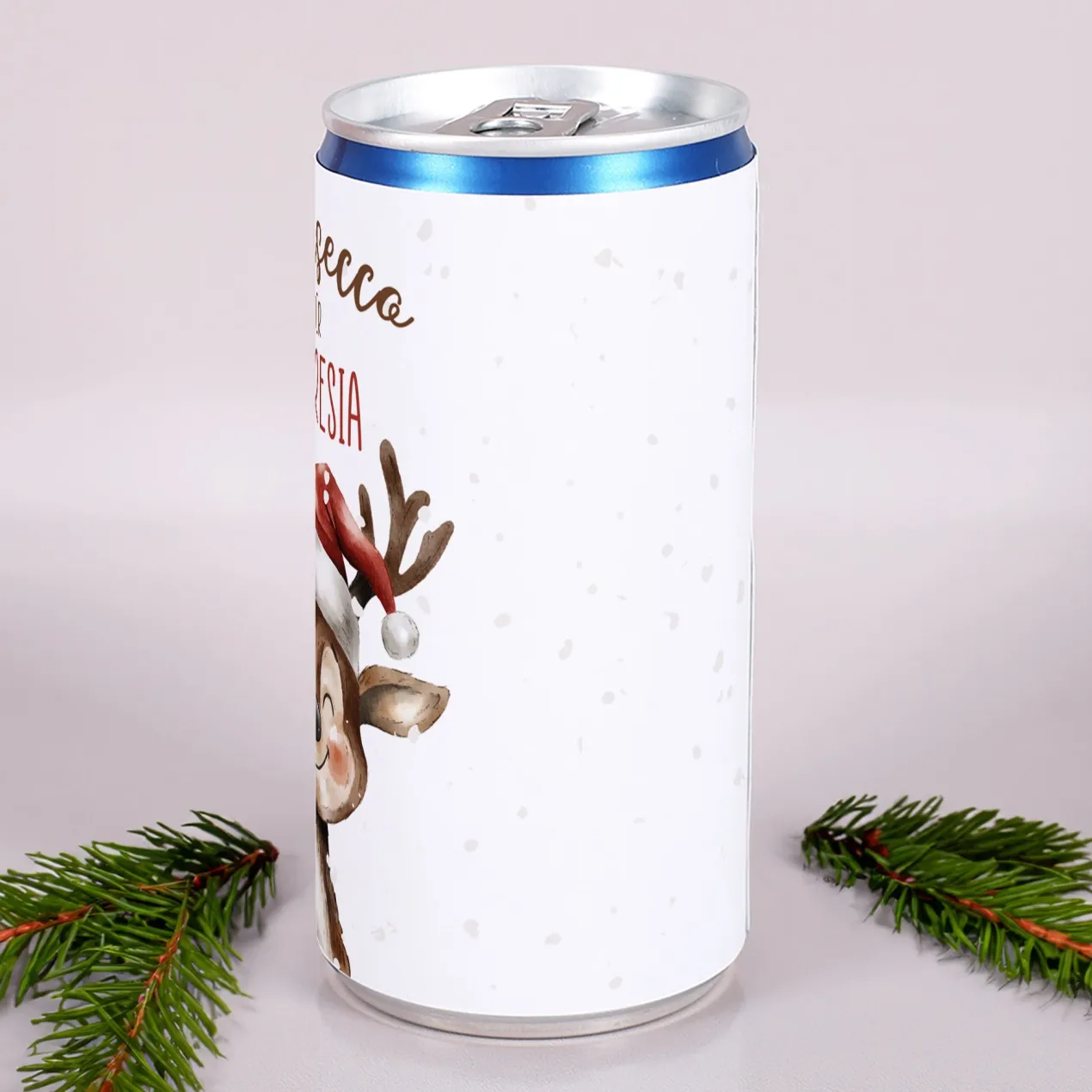 Secco Dose zu Weihnachten personalisiert mit Name | Rentier Frohsecco | 200 ml