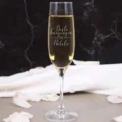 Sektglas für die beste Trauzeugin