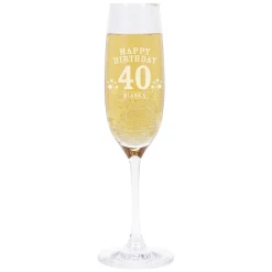 Sektglas von Leonardo zum Geburtstag mit Gravur