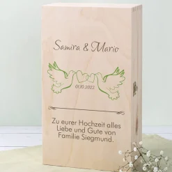 Sektgläser mit Gravur im Set mit exklusiver Holzverpackung