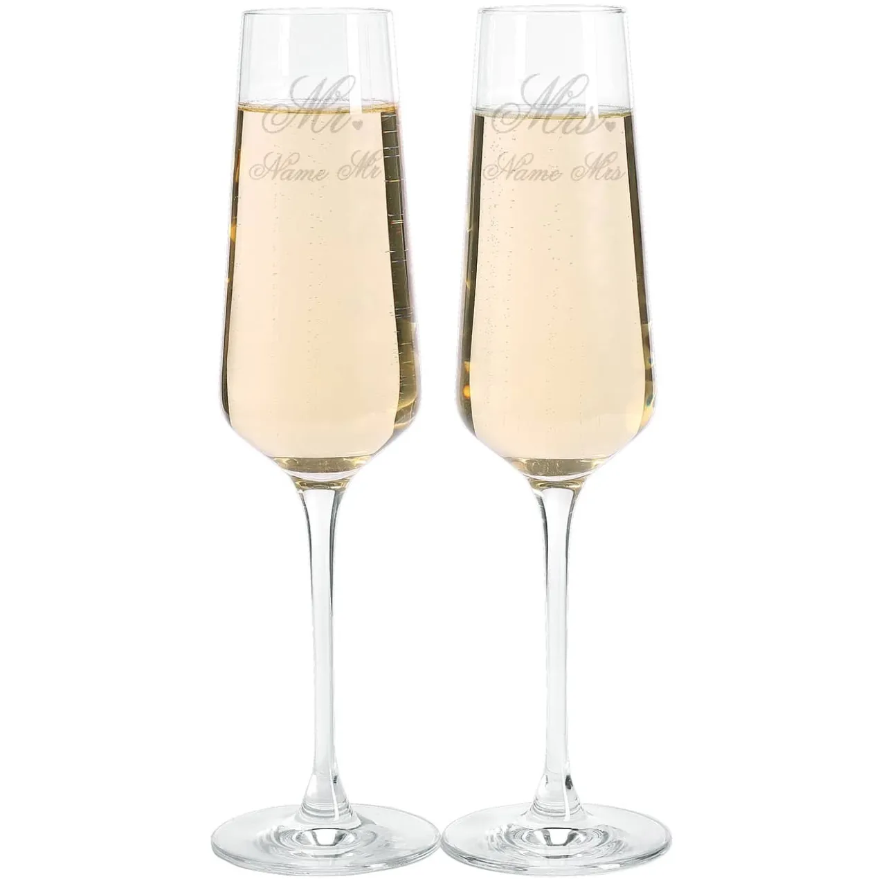 Sektgläser mit Gravur zur Hochzeit
