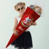 Süße Kätzchen Schultüte für Mädchen mit roten Punkten und Name