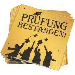 Servietten Set zur bestandenen Prüfung für Schulabschluss, Abitur und Studienabschluss | 20 Stück