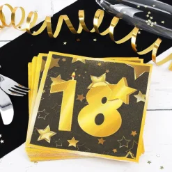 Servietten Star zum 18. Geburtstag
