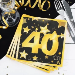Servietten Star zum 40. Geburtstag