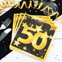 Servietten Star zum 50. Geburtstag