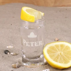 Sierra Tequila Geschenkset mit Miniatur-Flasche und graviertem Glas