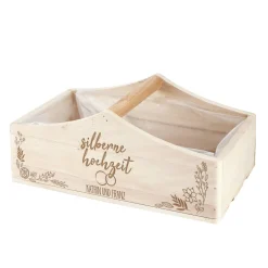 Silberne Hochzeit - Pflanzkorb mit Ihren Wunschnamen