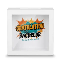 Spardose als Geldgeschenk zu Schulabschluss, Abitur, Bachelor, Master, Prüfung & Führerschein