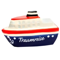 Spardose für die Traumreise | Geldgeschenk für den Urlaub in Form eines Kreuzfahrtschiffs
