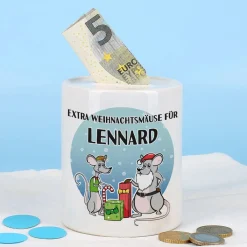 Spardose für Weihnachtsmäuse als originelles Geldgeschenk