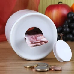 Spardose mit polygonalem Herz und Wunschnamen - Geschenk für Paare -