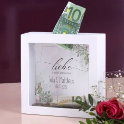 Spardose zur Hochzeit - Liebe ist kein Wort, sondern ein Gefühl - mit Namen