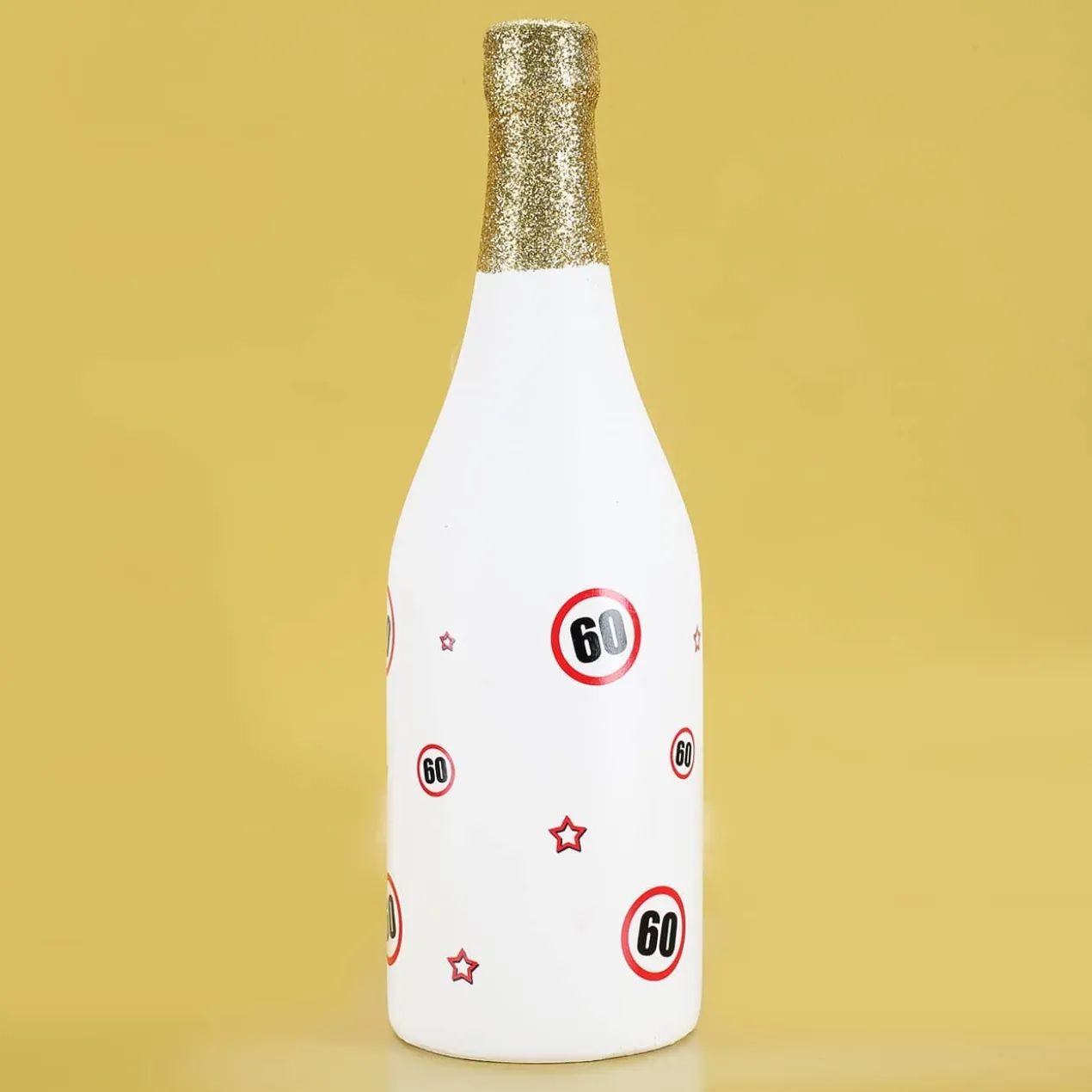 Spar-Flasche mit Verkehrszeichenmotiv mit verschiedenen Zahlen